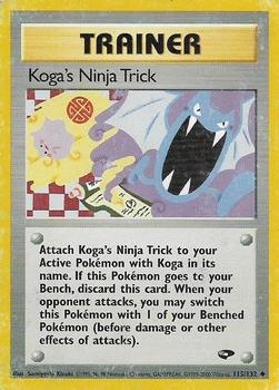 2000 Pokemon Gym Challenge #115/132 Koga's Ninja Trick Front