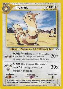 2000 Pokemon Neo Genesis #35/111 Furret Front