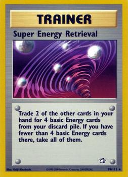 2000 Pokemon Neo Genesis #89/111 Super Energy Retrieval Front