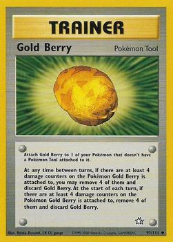 2000 Pokemon Neo Genesis #93/111 Gold Berry Front