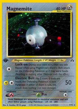 2001 Pokemon Neo Discovery #7/75 Magnemite Front