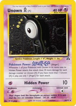 2001 Pokemon Neo Discovery #14/75 Unown A Front