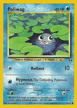 2001 Pokemon Neo Discovery #62/75 Poliwag Front