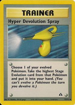 2001 Pokemon Neo Discovery #73/75 Hyper Devolution Spray Front