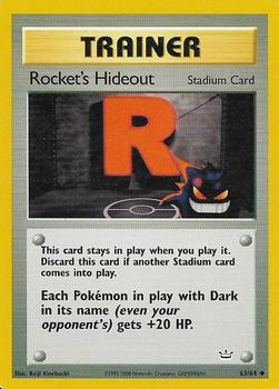 2001 Pokemon Neo Revelation #63/64 Rocket's Hideout Front