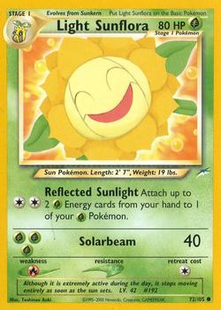 2002 Pokemon Neo Destiny #72/105 Light Sunflora Front