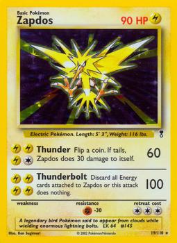 2002 Pokemon Legendary Collection #19/110 Zapdos Front
