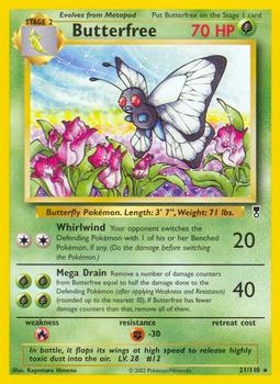2002 Pokemon Legendary Collection #21/110 Butterfree Front