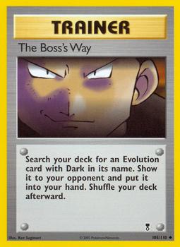 2002 Pokemon Legendary Collection #105/110 The Boss's Way Front