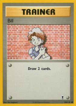 2002 Pokemon Legendary Collection #108/110 Bill Front
