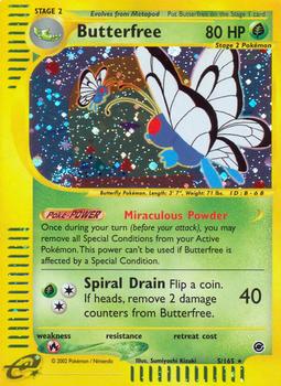 2002 Pokemon Expedition Base Set #5/165 Butterfree Front