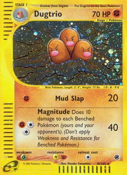 2002 Pokemon Expedition Base Set #10/165 Dugtrio Front
