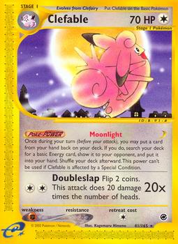 2002 Pokemon Expedition Base Set #41/165 Clefable Front