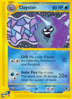 2002 Pokemon Expedition Base Set #42/165 Cloyster Front