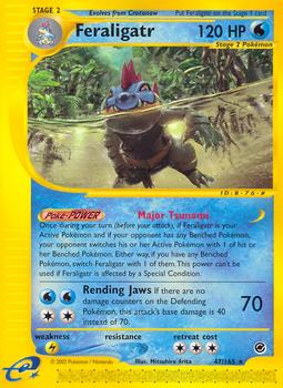 2002 Pokemon Expedition Base Set #47/165 Feraligatr Front