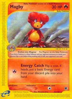 2002 Pokemon Expedition Base Set #52/165 Magby Front