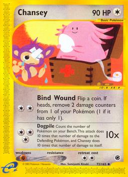 2002 Pokemon Expedition Base Set #72/165 Chansey Front
