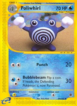 2002 Pokemon Expedition Base Set #89/165 Poliwhirl Front