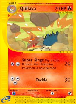 2002 Pokemon Expedition Base Set #91/165 Quilava Front