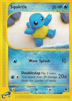 2002 Pokemon Expedition Base Set #131/165 Squirtle Front