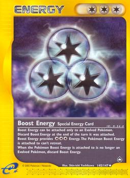 2003 Pokemon Aquapolis #145/147 Boost Energy Front