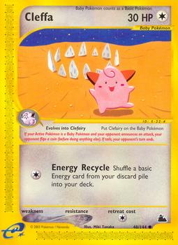 2003 Pokemon Skyridge #48/144 Cleffa Front