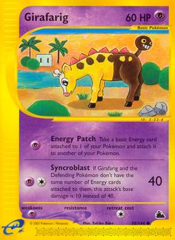2003 Pokemon Skyridge #58/144 Girafarig Front