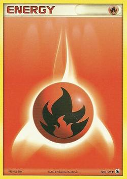2003 Pokemon EX Ruby & Sapphire #108/109 Fire Energy Front