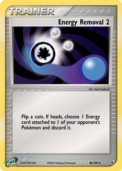 2003 Pokemon EX Ruby & Sapphire #80/109 Energy Removal 2 Front