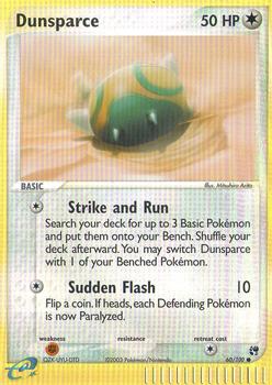 2003 Pokemon EX Sandstorm #60/100 Dunsparce Front