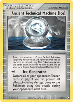 2004 Pokemon EX Hidden Legends #84/101 Ancient Technical Machine [Ice] Front