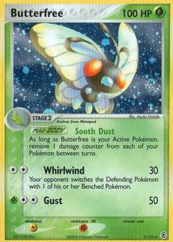 2004 Pokemon EX FireRed & LeafGreen #2/112 Butterfree Front