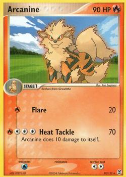 2004 Pokemon EX FireRed & LeafGreen #18/112 Arcanine Front
