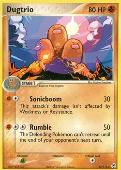 2004 Pokemon EX FireRed & LeafGreen #22/112 Dugtrio Front