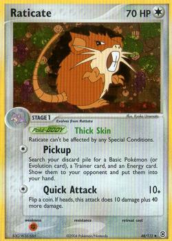 2004 Pokemon EX FireRed & LeafGreen #48/112 Raticate Front