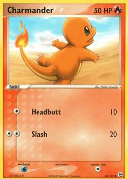 2004 Pokemon EX FireRed & LeafGreen #58/112 Charmander Front