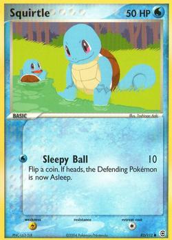 2004 Pokemon EX FireRed & LeafGreen #82/112 Squirtle Front