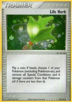 2004 Pokemon EX FireRed & LeafGreen #93/112 Life Herb Front