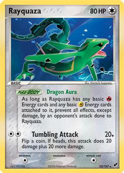 2005 Pokemon EX Deoxys #22/107 Rayquaza Front