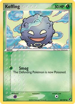 2005 Pokemon EX Deoxys #62/107 Koffing Front