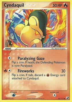 2005 Pokemon EX Unseen Forces #54/115 Cyndaquil Front