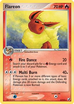 2005 Pokemon EX Unseen Forces #5/115 Flareon Front