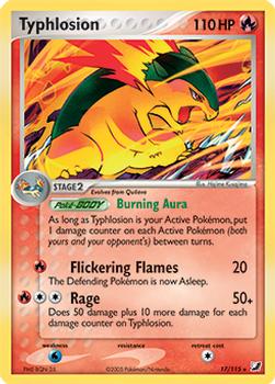 2005 Pokemon EX Unseen Forces #17/115 Typhlosion Front