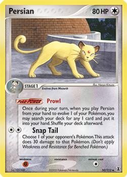 2005 Pokemon EX Delta Species #50/113 Persian Front