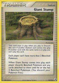 2006 Pokemon EX Legend Maker #75/92 Giant Stump Front