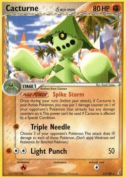 2006 Pokemon EX Crystal Guardians #15/100 Cacturne Front