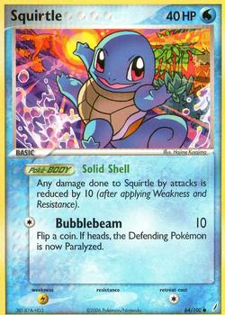 2006 Pokemon EX Crystal Guardians #64/100 Squirtle Front