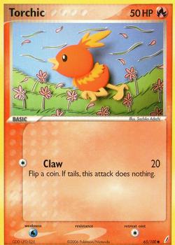 2006 Pokemon EX Crystal Guardians #65/100 Torchic Front