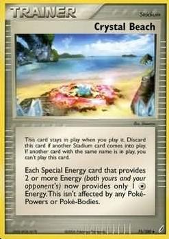 2006 Pokemon EX Crystal Guardians #75/100 Crystal Beach Front