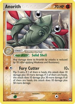 2007 Pokemon EX Power Keepers #26/108 Anorith Front
